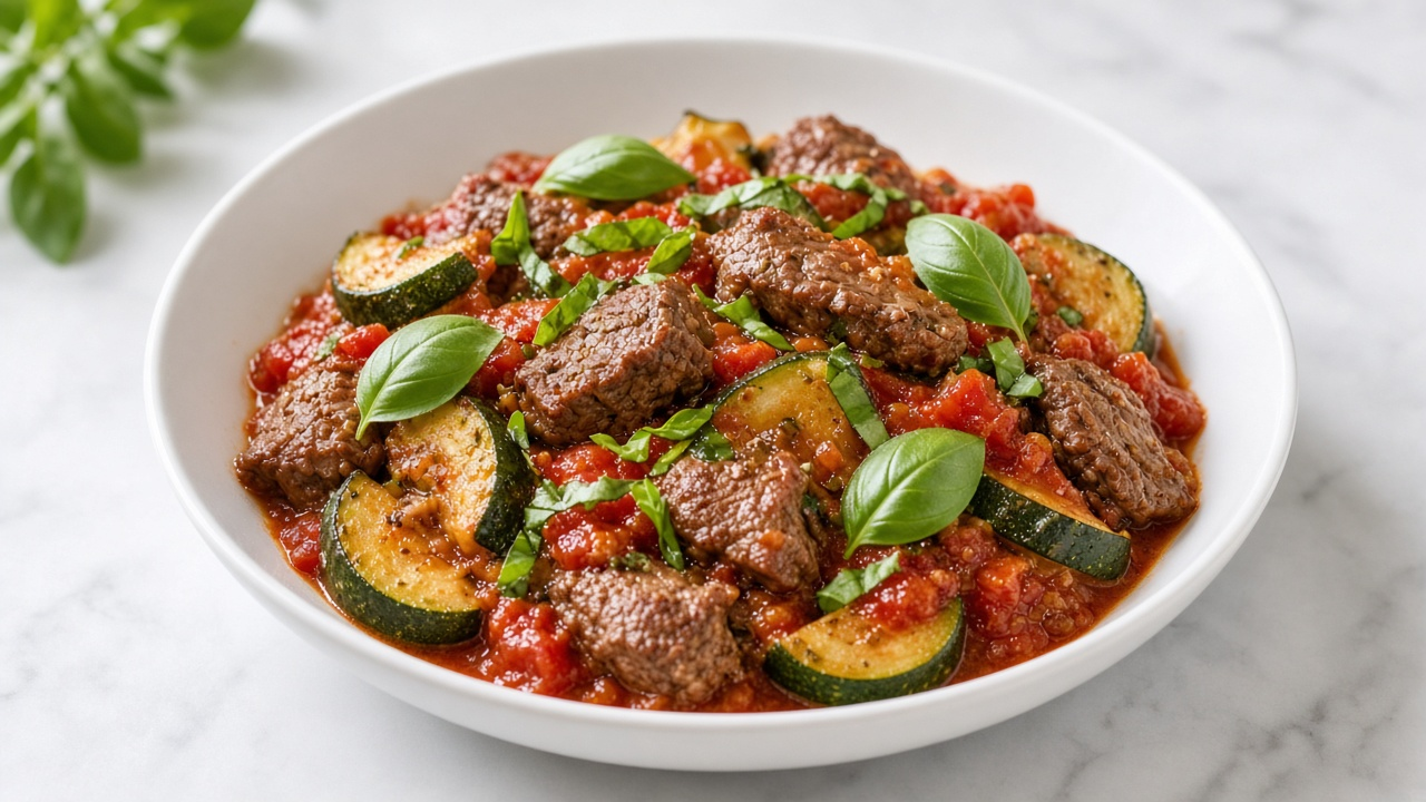 Beef & Zucchini Skillet Marinara